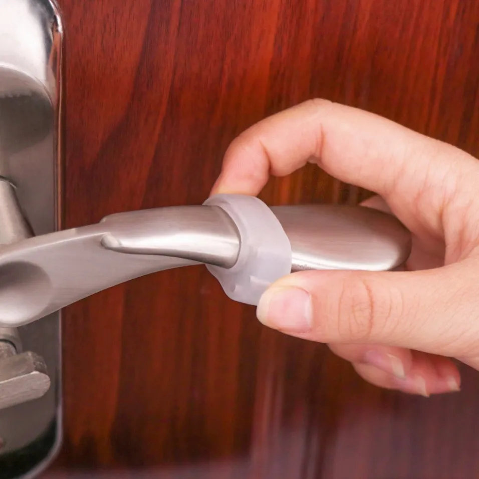  Door Stopper Transparent Silica Gel Handle Buffer Wall Protection Doorknob Bumper Walls Protective Anti-collision
