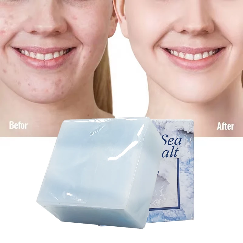 Natural Handmade Goat Milk Marine Mineral Soap Face Whitening Acne-Removing Organic Glycerin Sea Salt Soap