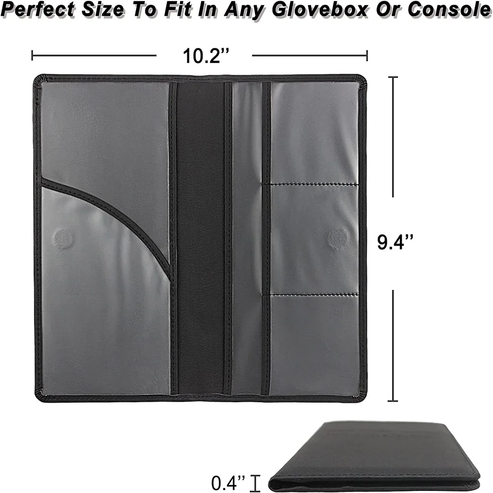 Custom Logo Car Insurance and Registration Card Holder, Automobile Essential Documents Wallet for Auto, Trailer, Truck