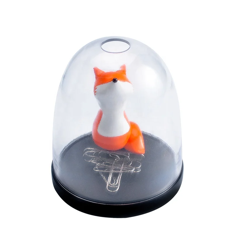 cartoon fox toucan custom school factory OEM desktop magnetic paper clip holder