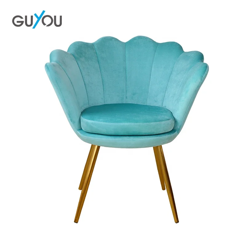 GUYOU funiture modern classic luxury comfortable shell green velvet accent chairs and sofa