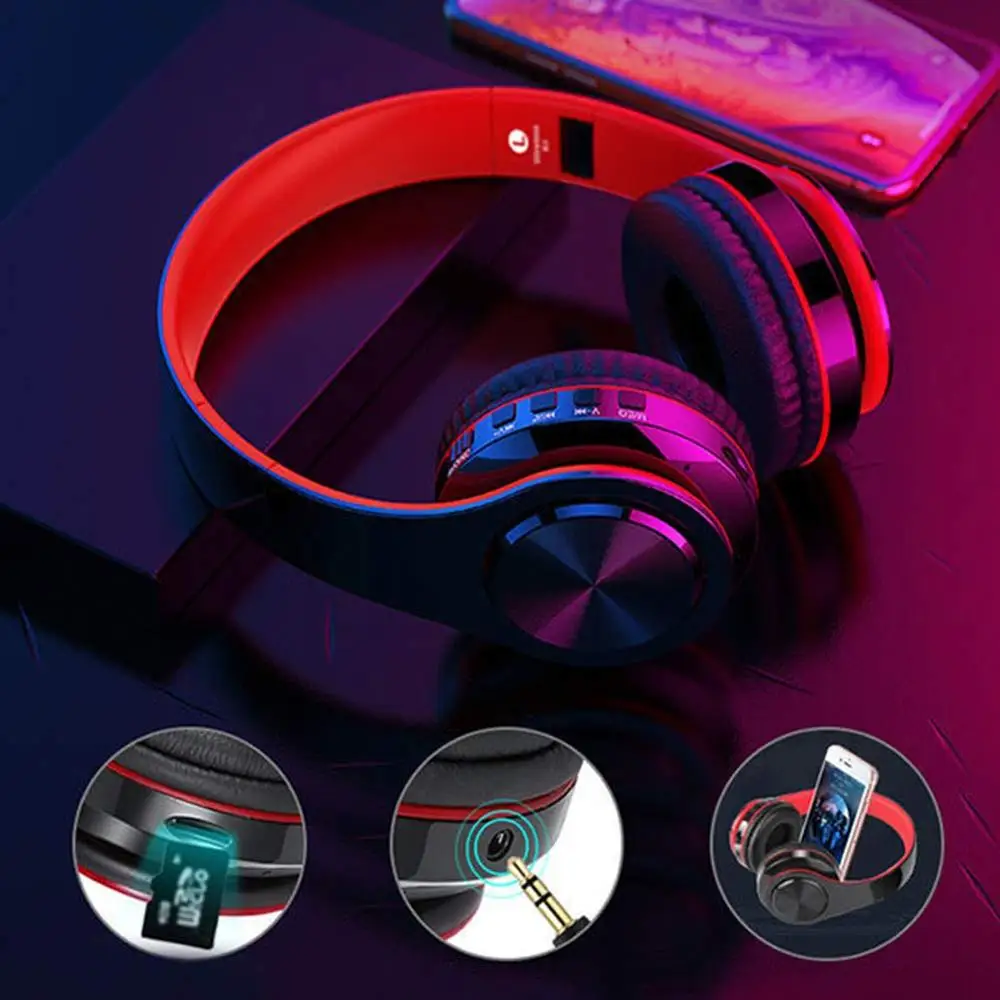 Folding storage HD sound quality shock film D422 BT V5.0 headphone Gaming sports stereo Wireless Headset