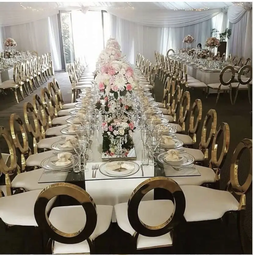 Wholesale wedding party vents luxury stainless steel pu pads chair for events