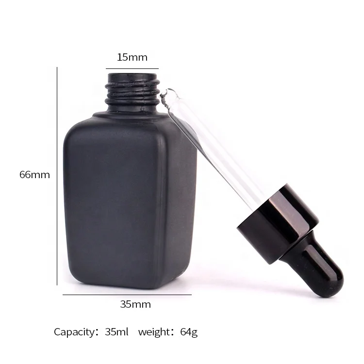 
30ml black glass bottle for essential oil glass bottle with dropper lid 