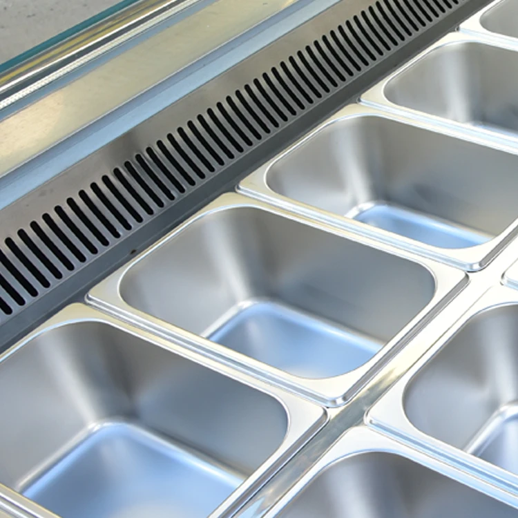 Commercial use 12 Pans freezer refrigerator hard ice cream/popsicle display showcase/gelato ice cream display freeze