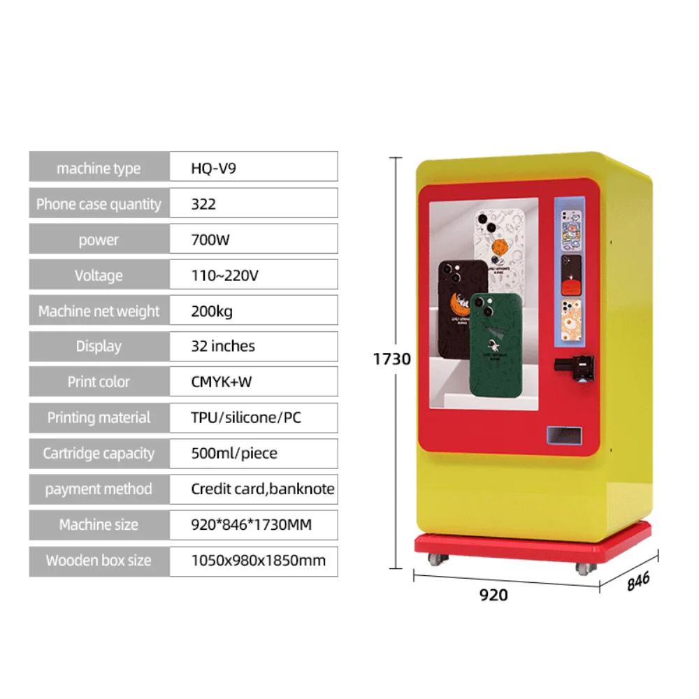 Smart Phone Case Vending Machine Original Photo Printing on Customizable Phone Cases for Rental Use