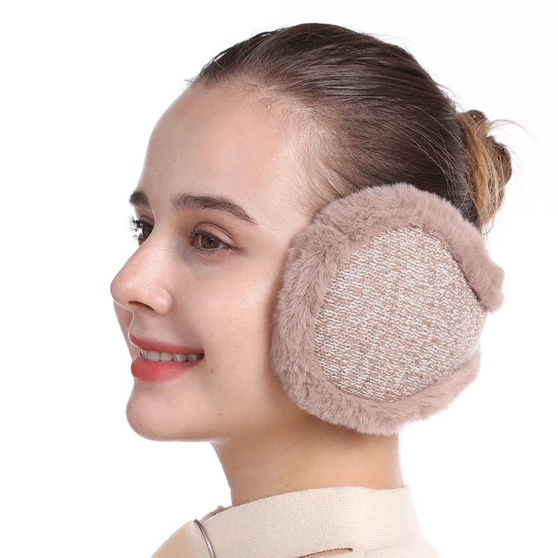 Лидер продаж, модные пушистые теплые наушники, защитные наушники для зимы