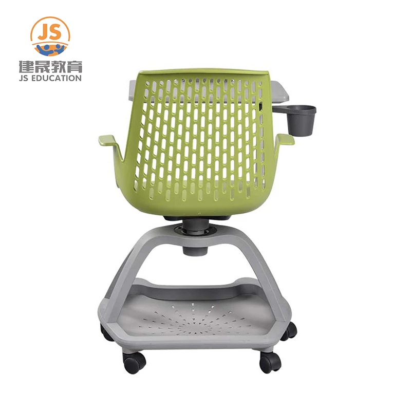 
University classroom furniture student writing node chair with tablet 