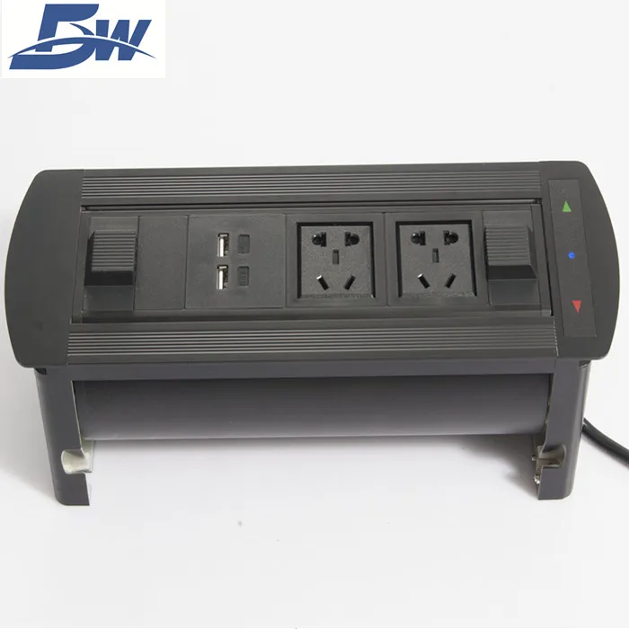 Multimedia Tabletop Switch Socket/Desk Connection Box With USB RJ45 Audio/Modular Rotating Outlet