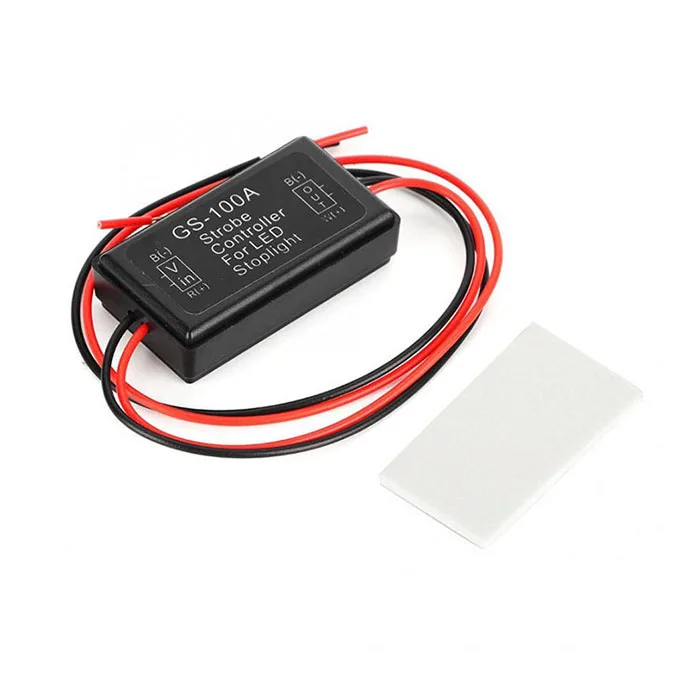 Universal Flash Strobe Controller GS-100A Car Brake Light Flasher Module 12-24V LED Brake Stop Signal Light For Car Motorcycle