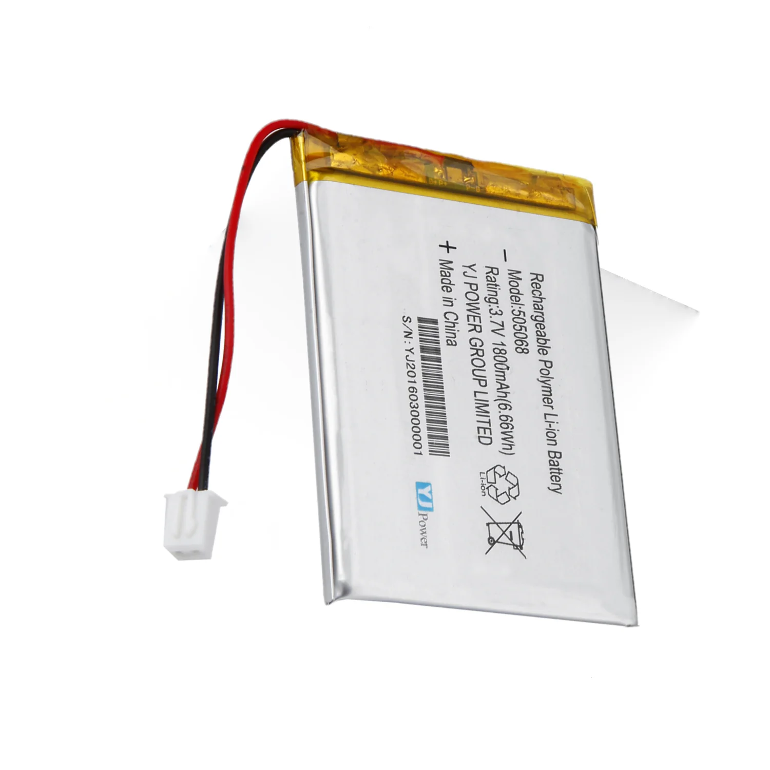 3.7 V 505068 505070 2000mAh 1800mAh  Rechargeable lithium ion  polymer battery for power bank ,loudspeaker, smart lock