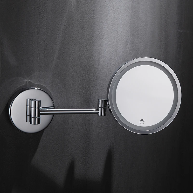 China Supplier LED Mirror Chrome Wall Mounted Bathroom Accessories Bath Mirror