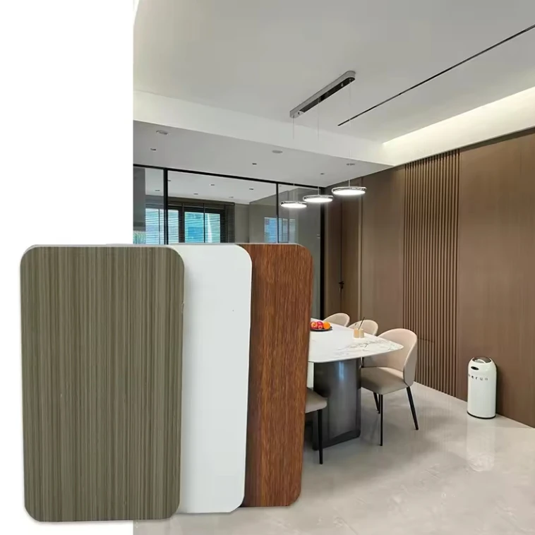 Chinese Minimalist Style Solid Metal Carbon Crystal Plate PVC Wall Board Similar To Baijax