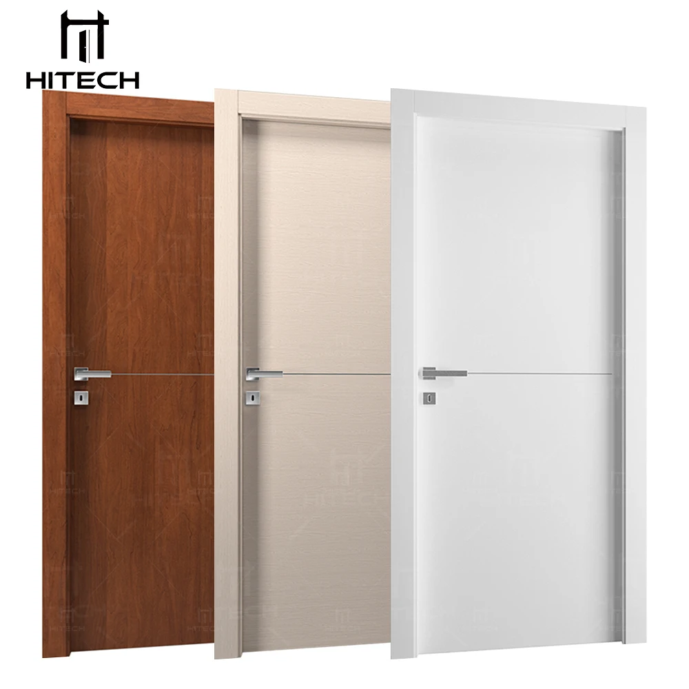 Hitech new design simple oak solid wooden interior door house villa room solid wooden single wood door in American