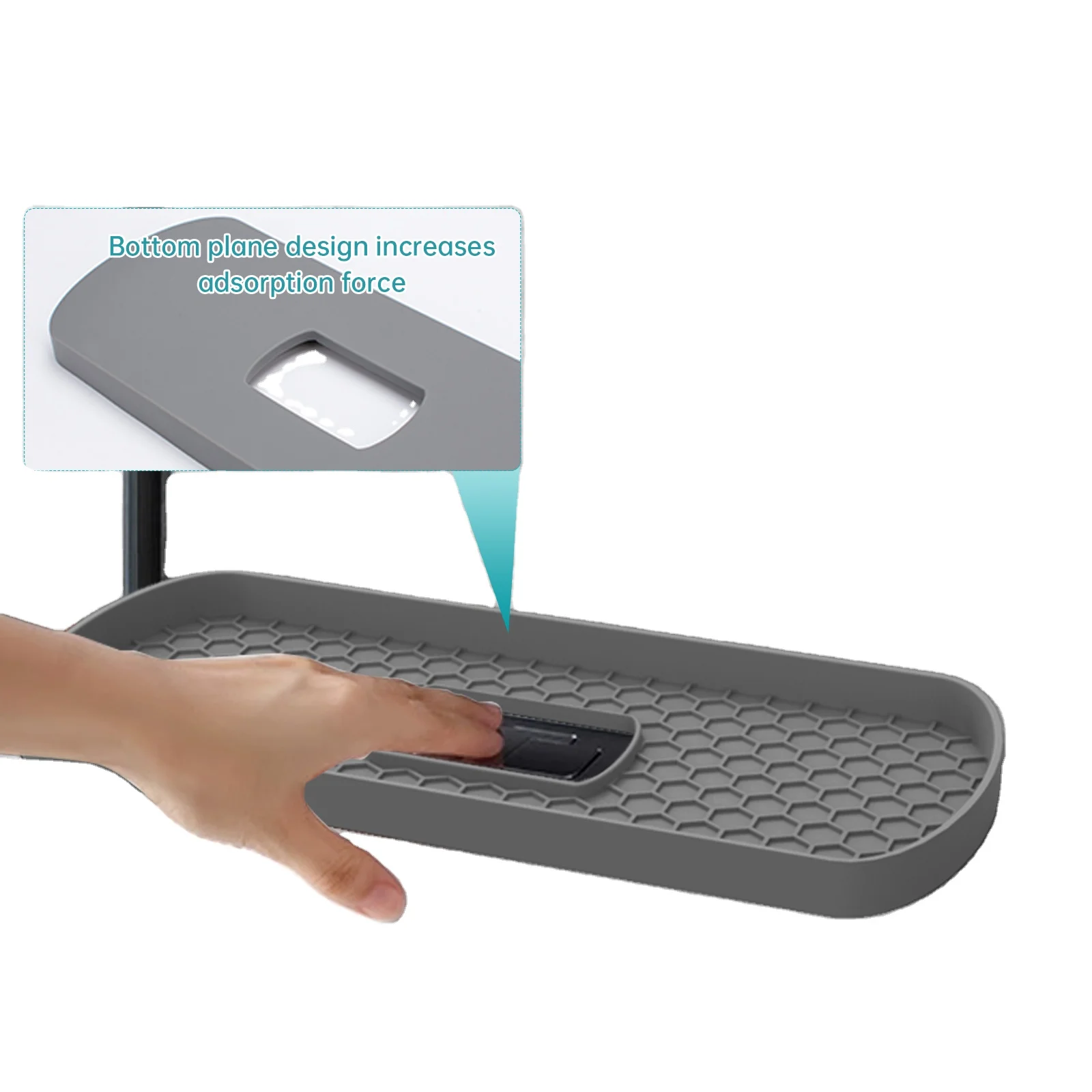 Toilet Tank Tray Silicone Floating Mat Single-Tier Standing Type Installation Bathhtub Rack Bath Table Bath Tray Tools Use