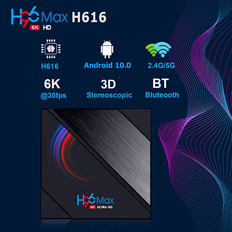 New Arrival Newest Design H96Max H616 Android Tv Box Dual Band 5G Wifi Net Flix Android 10 Smart Tv Box H96 Max Customization OE