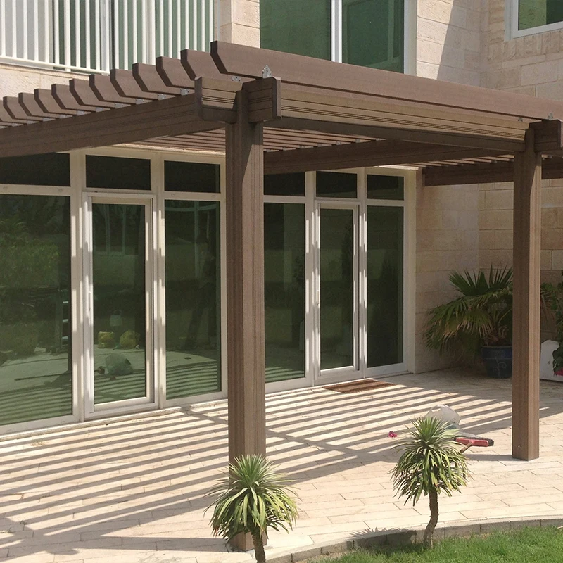 Easy assemble outdoor home and garden waterproof WPC composite wood pergola