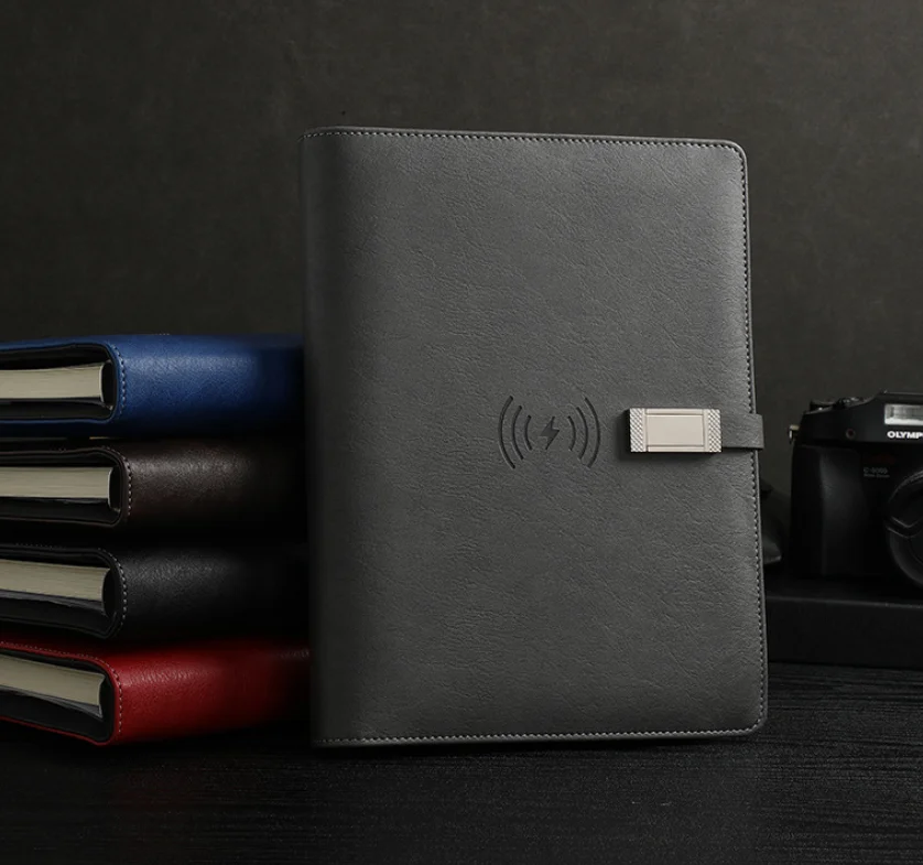 Wireless Charger Power Bank Notebook Powerbank Diary Planner Notebook With Power Bank And Usb