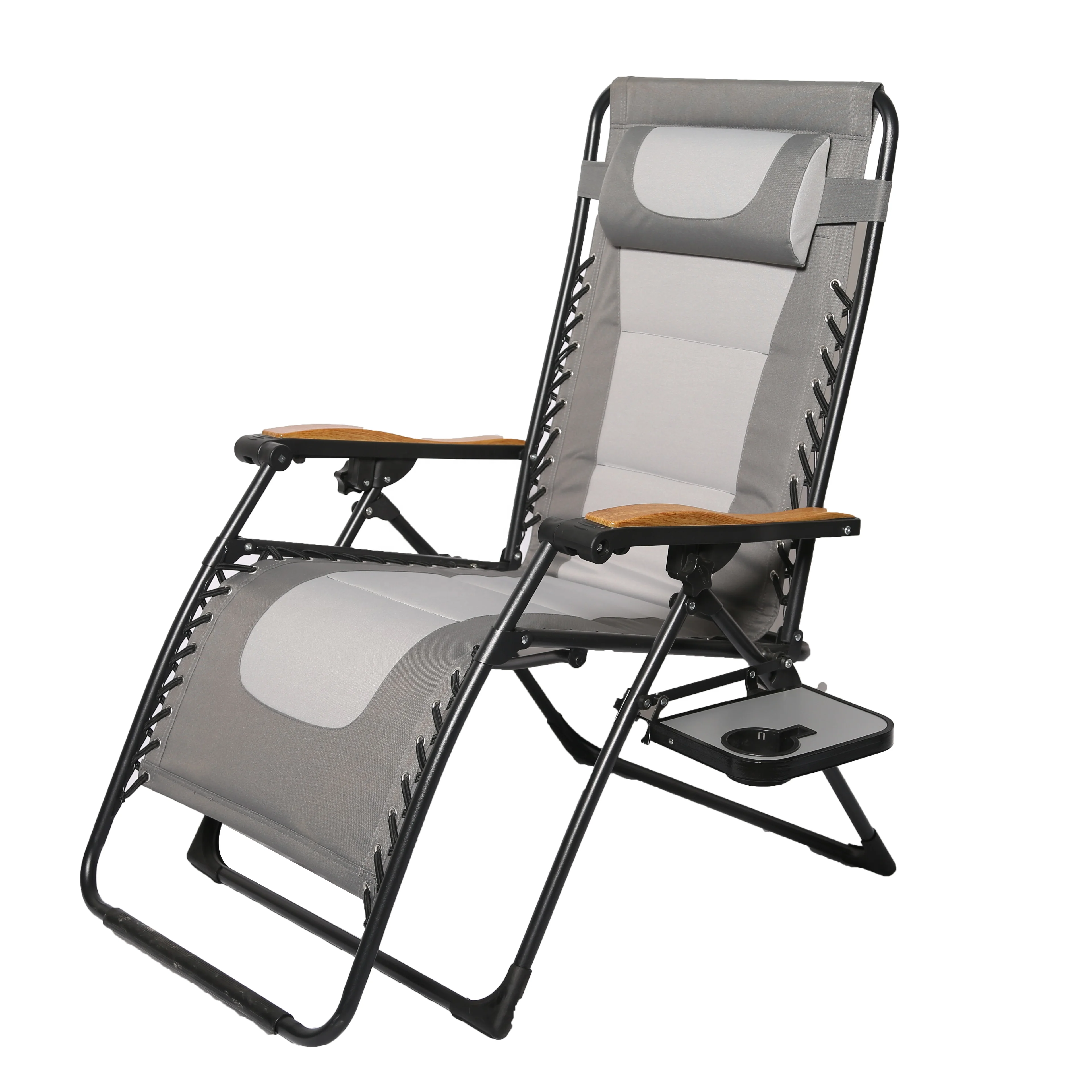 Cup Holder Trays And Pillows Folding Lounge Zero Gravity Chair For Outdoor Camping Beach