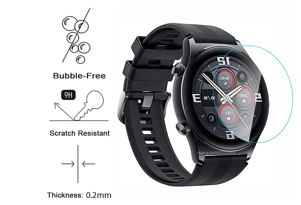 Прозрачное закаленное стекло с защитой от отпечатков пальцев для Honor Watch GS 3