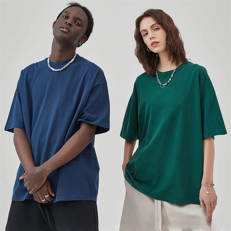 2023 High street Manufacturers Custom Mens 100% Cotton Acid Washed Tshirt Over Sized Drop Shoulder Heavy Weight T-Shirts