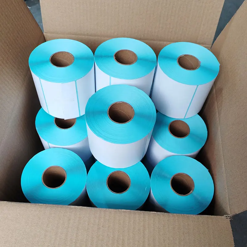 Wholesale 4x6 Shipping Direct Waybill A6 Blank White Custom Printing 100x150 mm Thermal Barcode Paper Labels Sticker Rolls