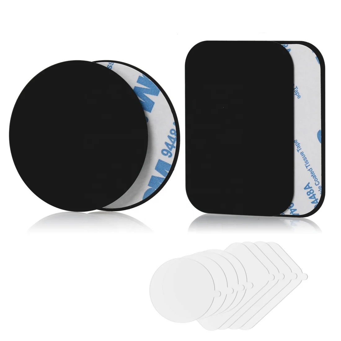 
Universal Replacement Iron Plates Mount with 3M Adhesive Rectangle Round Metal Plate for Magnetic Car Phone Holder 