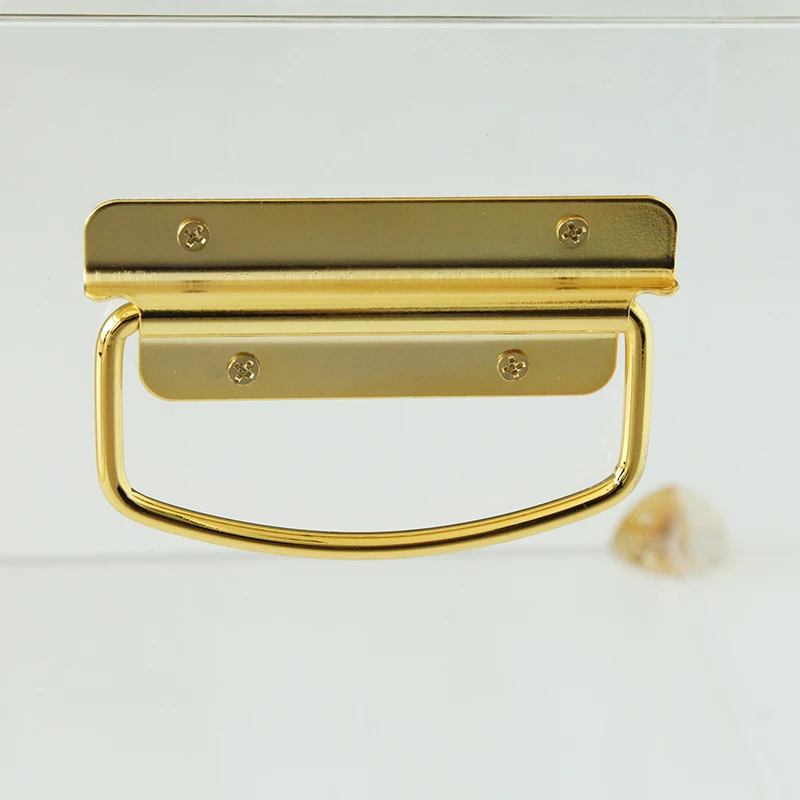 Acrylic trunk home organizer storage box with lid and gold lock accessories