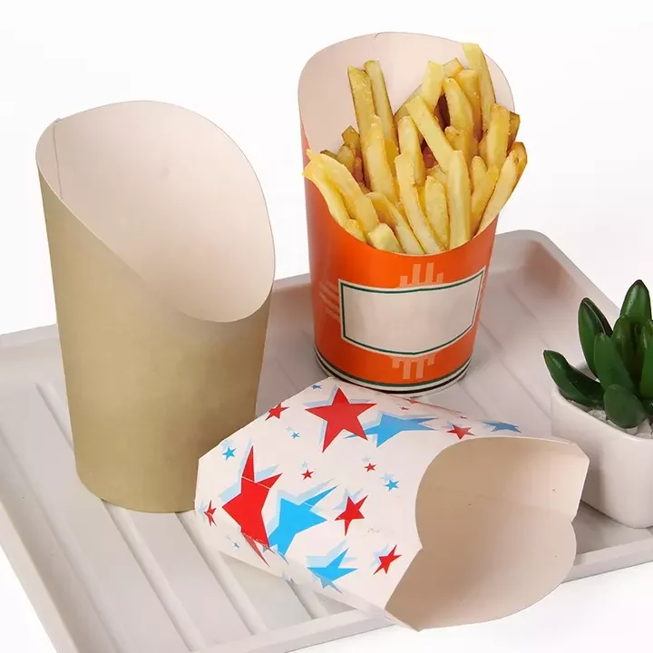 customized disposable french fries cup snack potato chips  cups