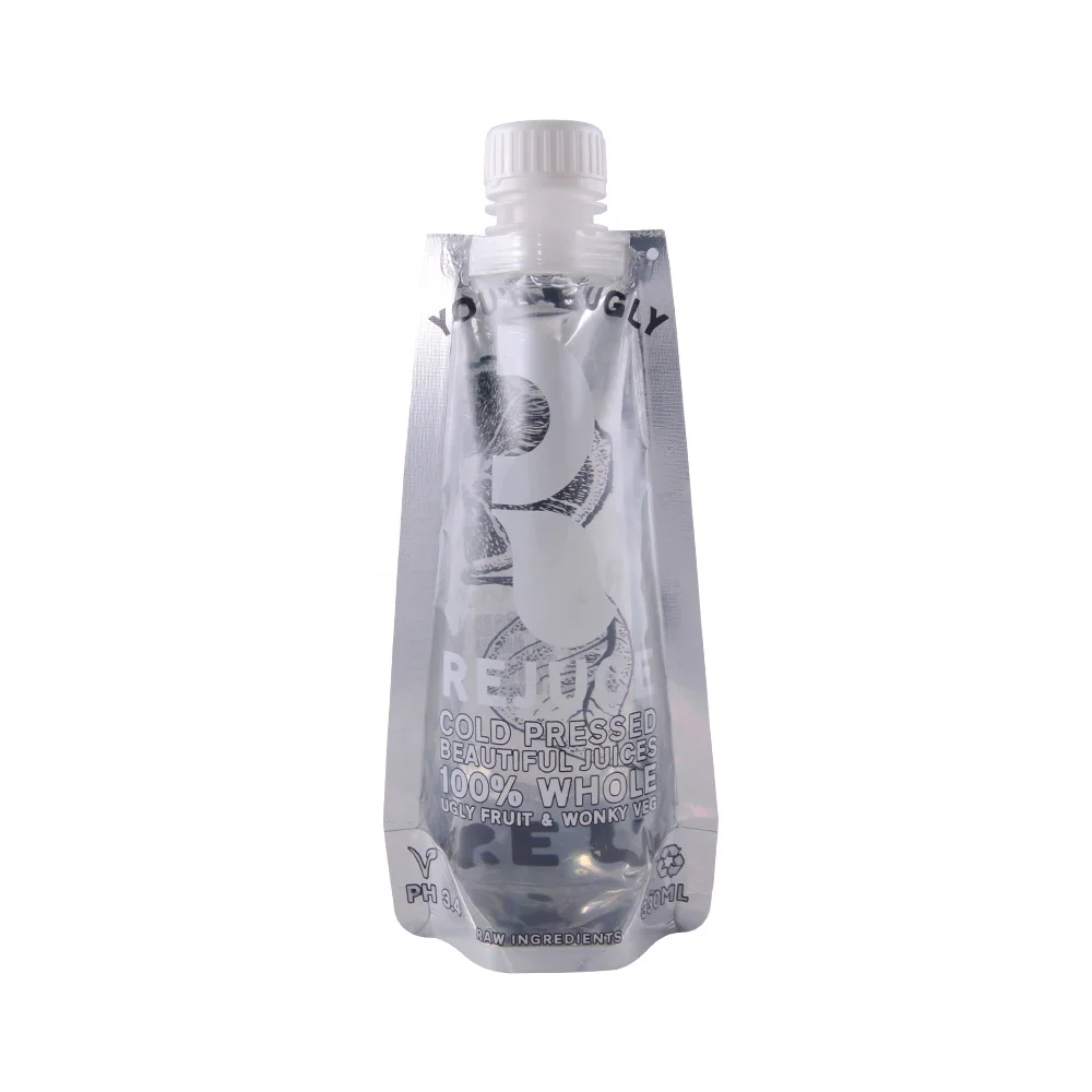 Custom Design Logo Plastic Spout Pouch Stand up Packaging Bags Small Beverages Stand up Spout Pouch with Nozzle