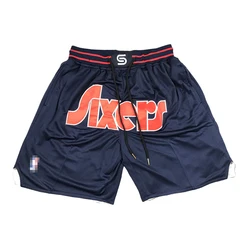 North Carolina high school basketball shorts for men high quality just men don pockets double layer sports shorts summer