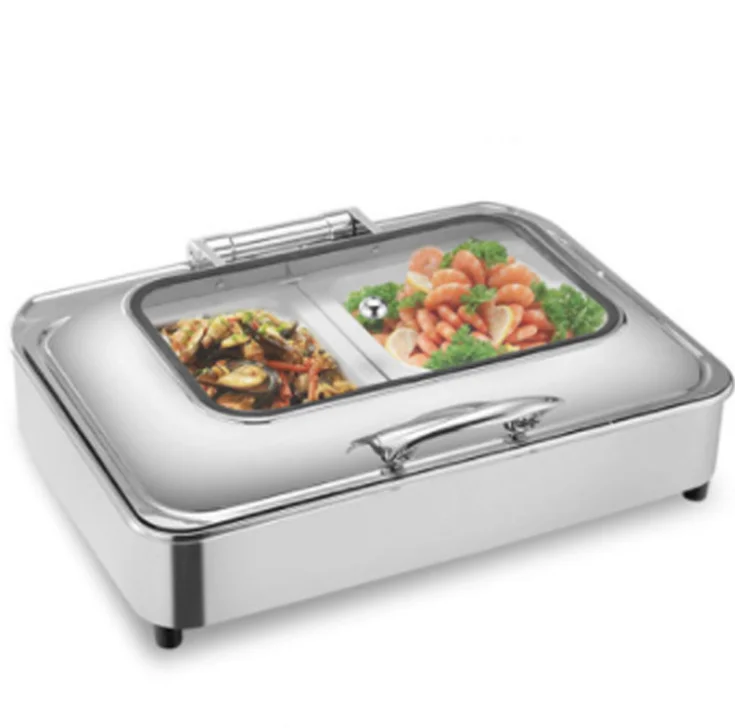 Wholesale Restaurant Hotel Supplies Buffet Luxury Hydraulic Induction Glass Chafing Dishes