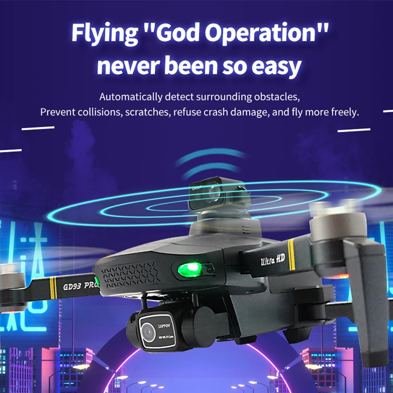 GD93 PRO Max предотвращает воздушные препятствия GPS дроны профессиональные на большие расстояния HD камера рамка мини-игрушка Дрон с 5G Wifi