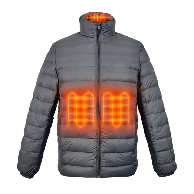 Теплое уличное теплое пальто с температурным контролем зимнее мужское USB-подогревом