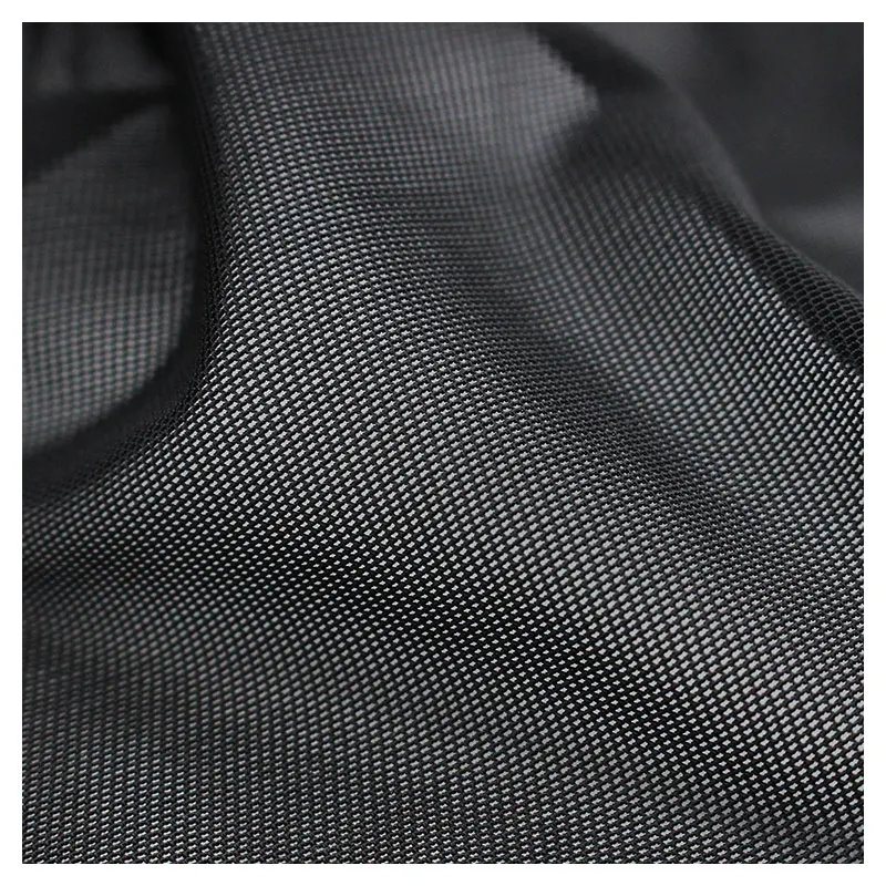 Guaranteed Stretch Tear Resistant Black Knit Mesh Polyester Spandex Fabric For Dress