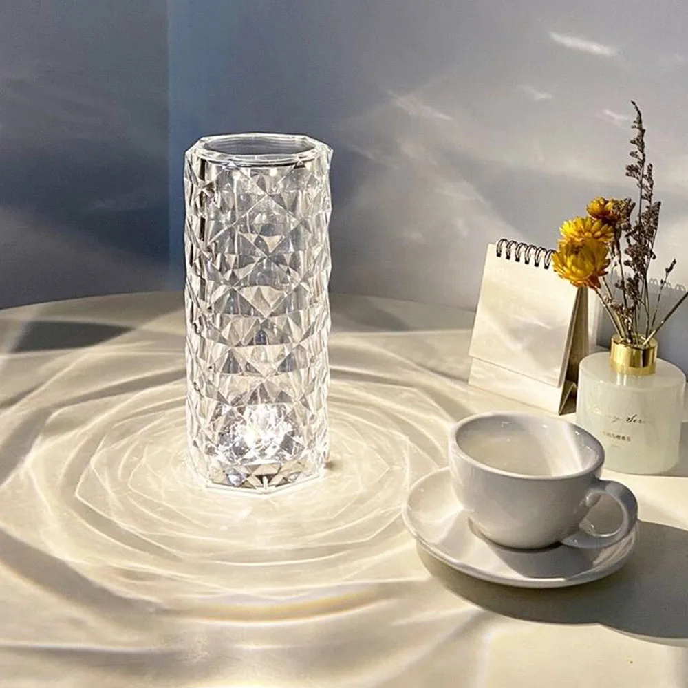 
Crystal Bedside Table Lamp Touch Control 3 Color Options Lamps Dimmable Bedside Decorative Nightstand Lamp For Home Hotel Decor 
