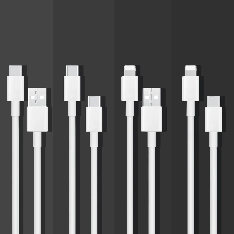 Заводской прямой зарядный кабель для телефона Apple быстрой зарядки 1 м 2 Тип C на PD 8-контактный USB-кабель