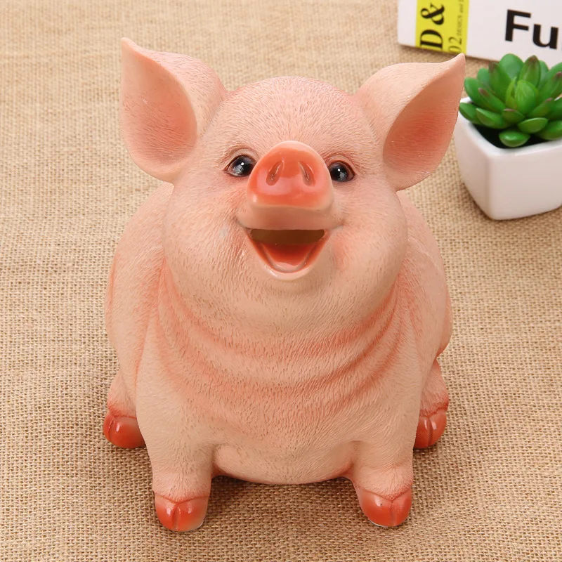 Pink Pig Dog Shaped Birthday Gift Coin Bank Children Money Saving Box Household Decoration Cartoon Piggy Bank