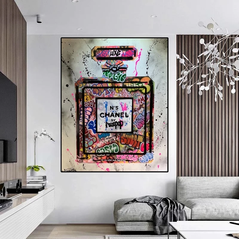 Abstract Perfume Canvas Street Printing Posters Prints Modern Home Wall Decor Perfume Art Painting