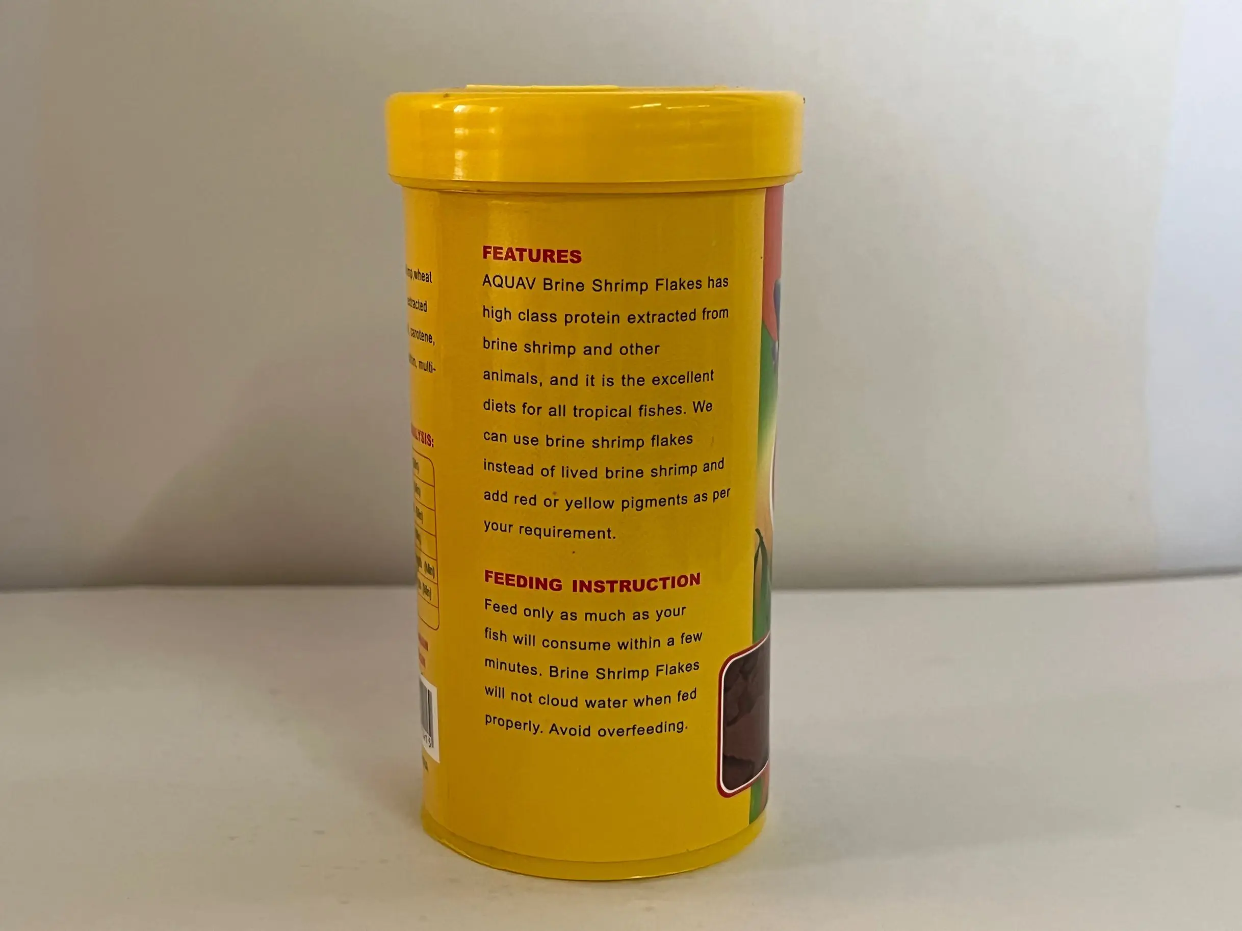 Brine shrimp flake use bulk package