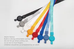 UHOO 2022 New design colorful polyester ID badge neck lanyard retractable buckle lanyard