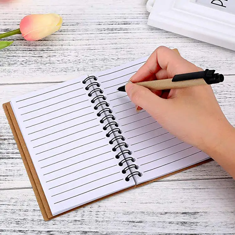 Kraft paper coil  Note combination set notebook Creative stationery office notebook gift set