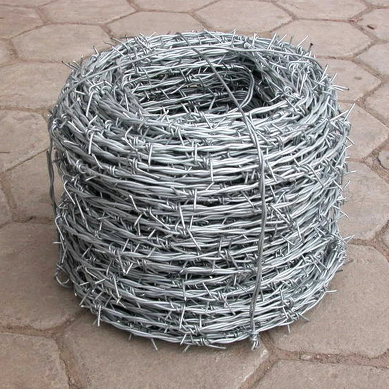 1.6mm 500m 25kgs/roll Arame farpado Security Hot Dipped Galvanized Barbed Wire for Brazil