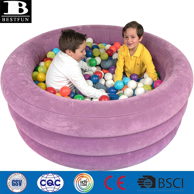 
comfortable flocking large inflatable ball pit pool indoor ball pool 