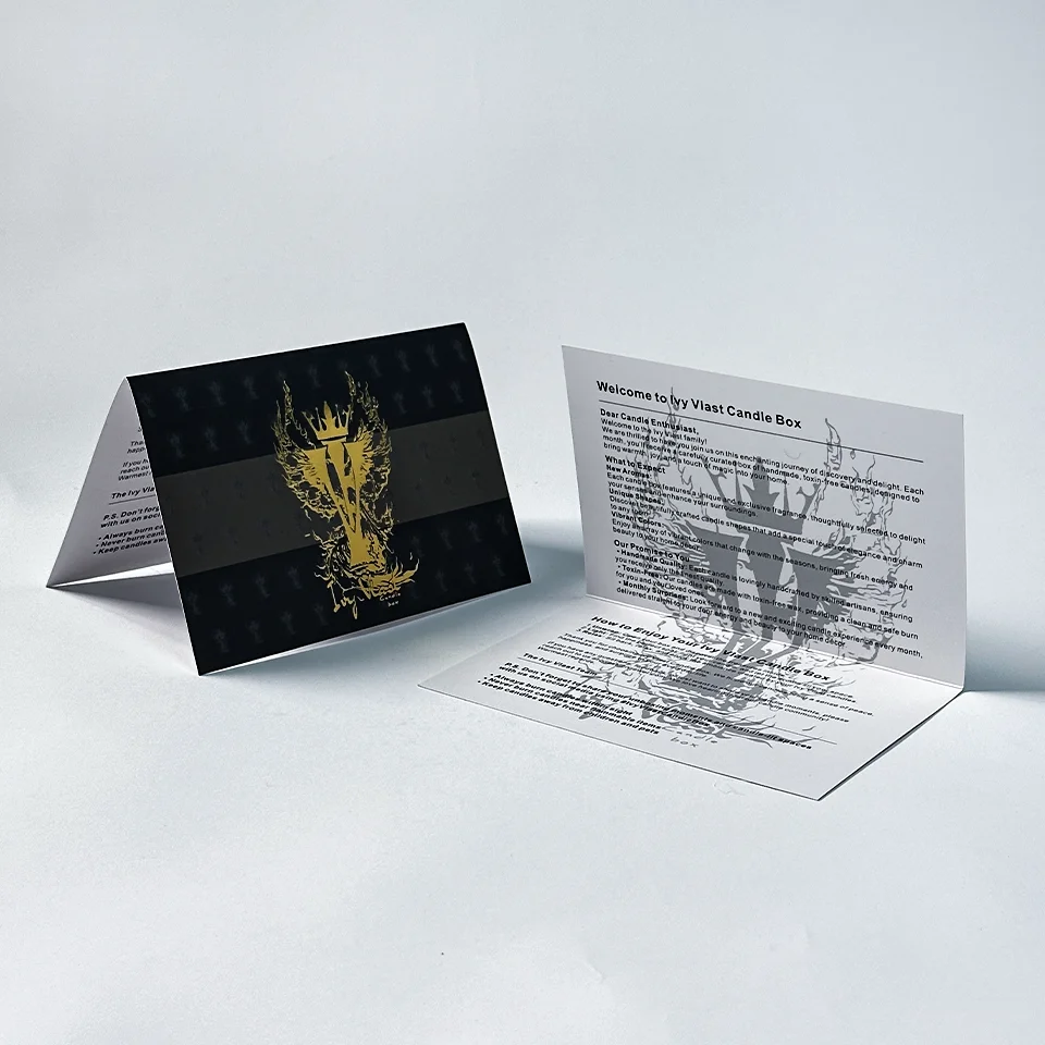 FORTE High quality Luxury custom metallic foil logo business card/postcard/wedding card/thank you card