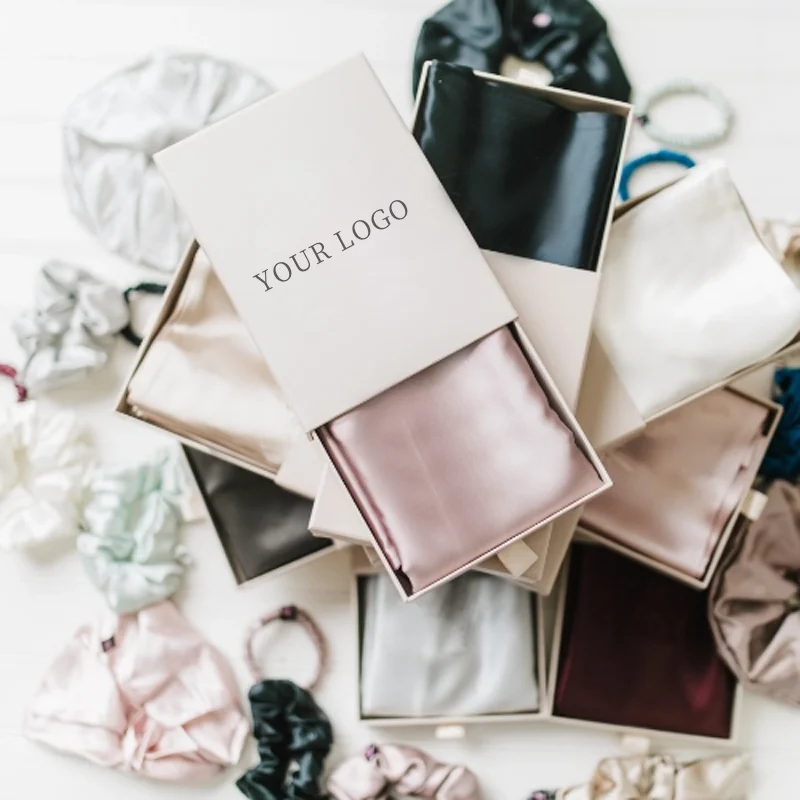 digital printed silk satin pillowcase custom embroidery logo silk satin pillow case cover