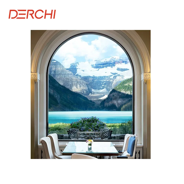 Floor To Ceiling Fixed Window Aluminum Frame Fixed Double Glass Windows