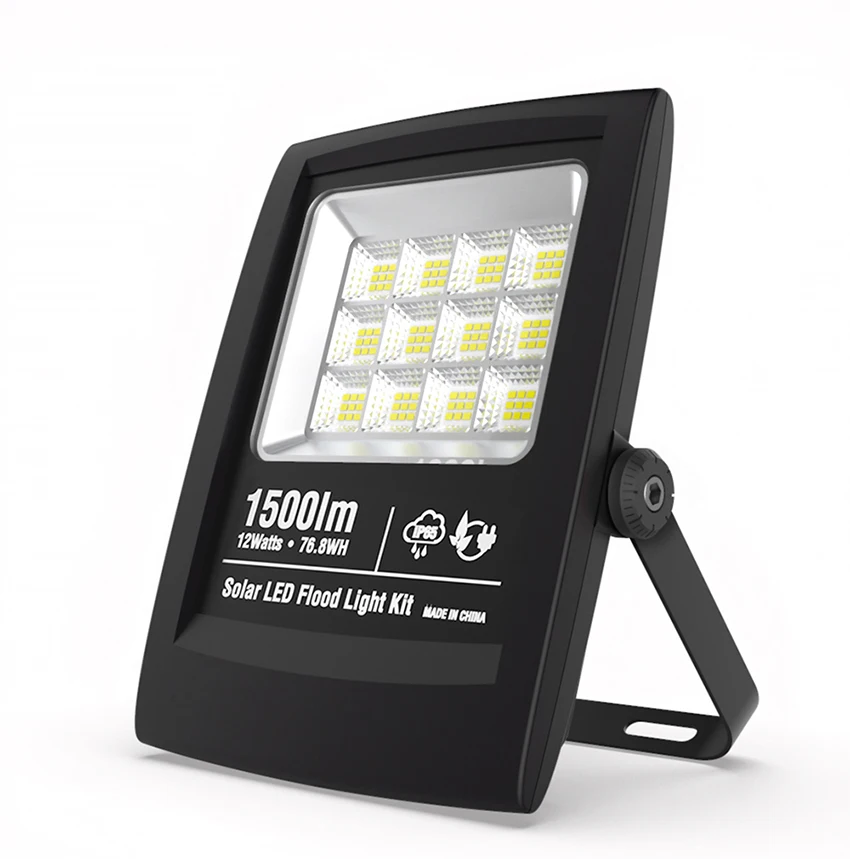 Super Awesome Solar Flood Light Black White  LED  Aluminum Crystal 80 Luces Solares IP65 Solar Powered Field Lights