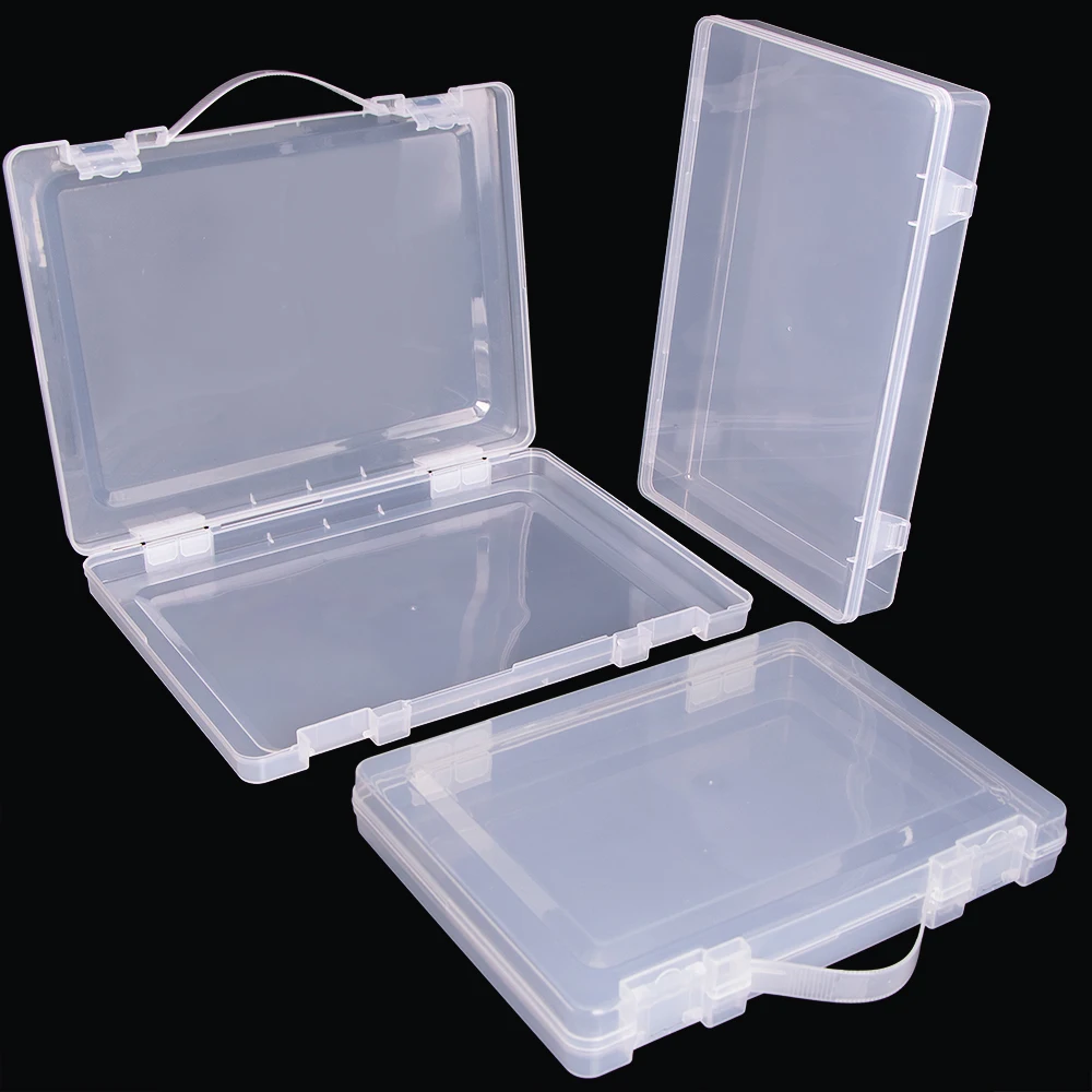 SUNSHING Document Portable Protector Holder File Clipboard Storage Box Office School Organizer Clear Plastic Paper Folders