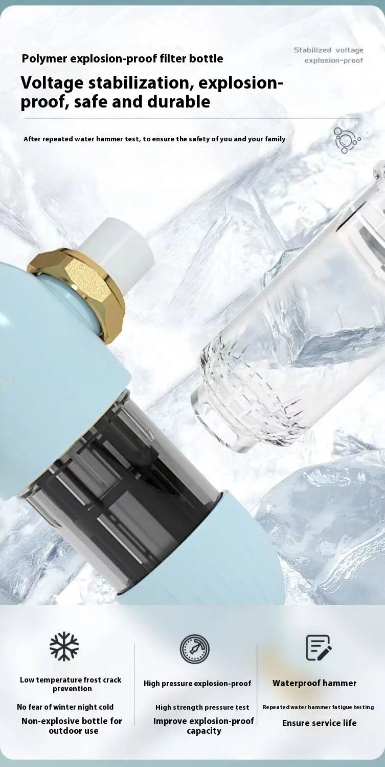 High Quality Flushable water purification filter 316 stainless steel Water purifier  for Household & Outdoor Use